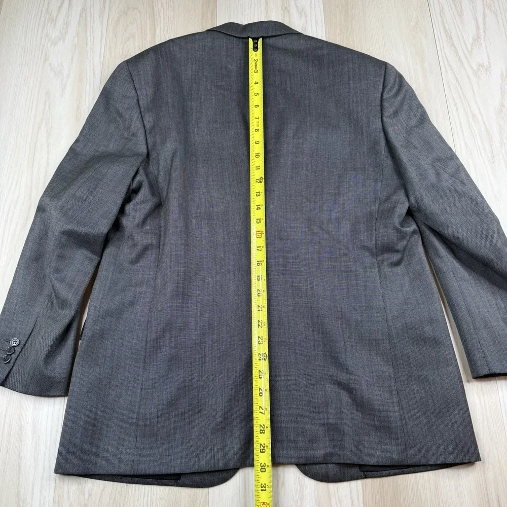 Brioni For MAUS & HOFFMAN Colonna Wool 3 Button Blazer Jacket Men's Size 44 Gray